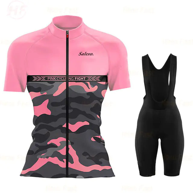Women's Summer Breathable Cycling Jersey Set