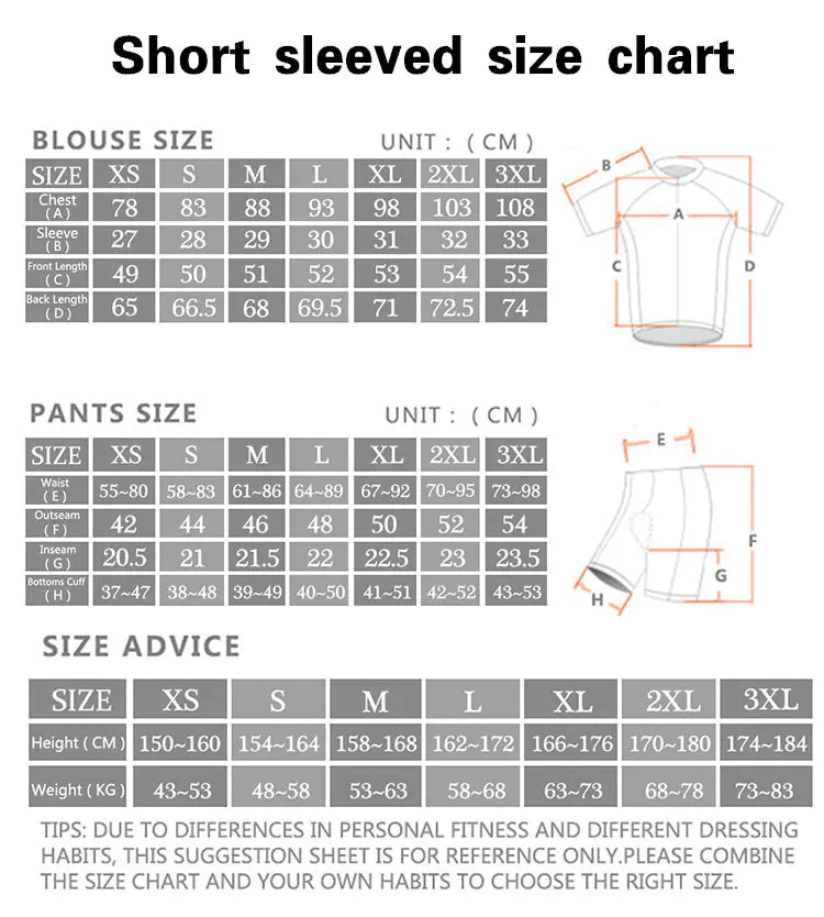 Women's Summer Breathable Cycling Jersey Set